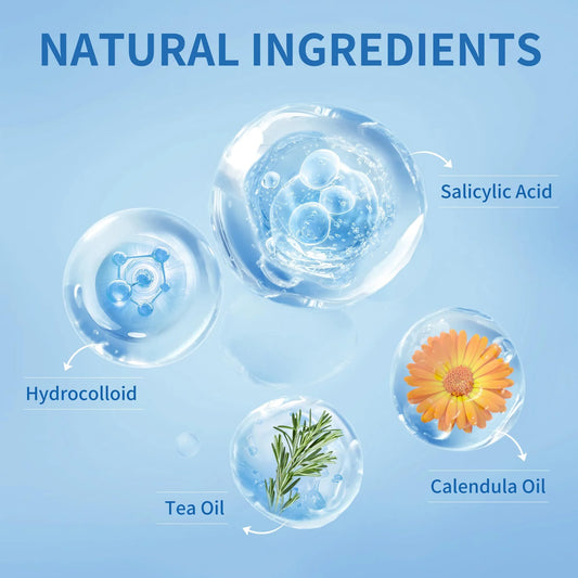 Pimple Patches Set, Hydrocolloid Patches for Covering Zits and Blemishes, Pimples Nose Stick Oval Chin Stick, Spot Stickers for Face and Skin